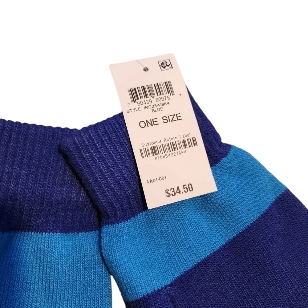 INC Women's Pair + 1 Blue Dark Blue and Green Gloves Set Gift Set NWT